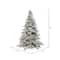 6.5ft. Pre-Lit Flocked Utica Fir Artificial Christmas Tree, Pure White LED Lights
